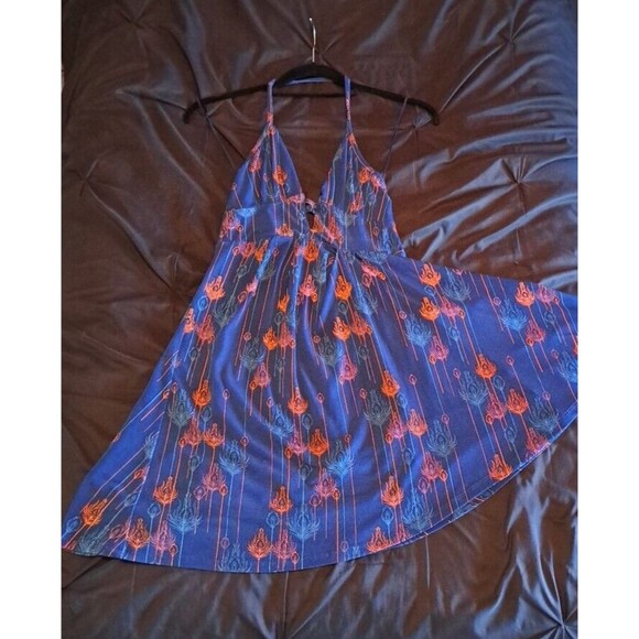 Free People Dress Tropical Daydream Halter Peacock Asymmetrical Hem Woman's XS - Picture 16 of 16